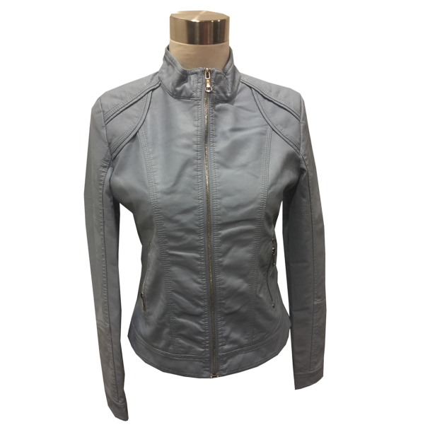 Chaqueta cuero Ecológica Celeste