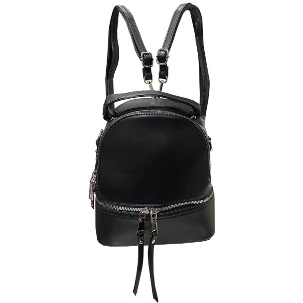 Mochila Cuero Ecológica Negro
