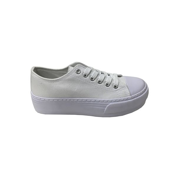 Zapatilla Tela Blanco