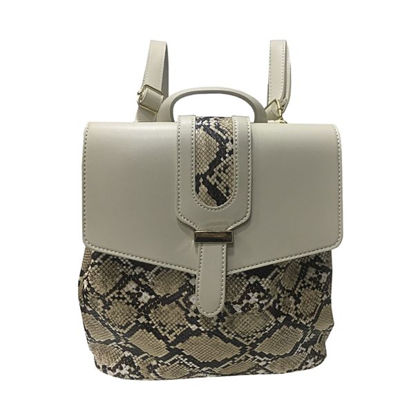 Mochila Cuero Ecológica Beige