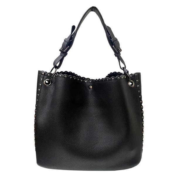 Cartera Cuero Ecológica Negro