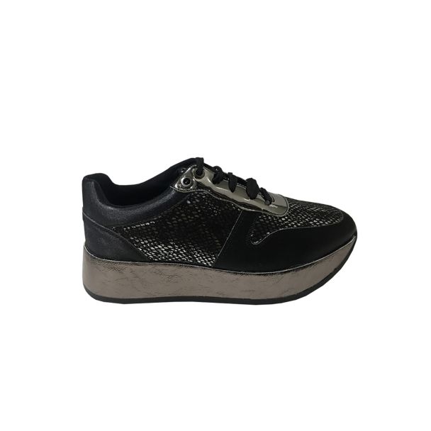 Zapatilla Ecocuero Negro
