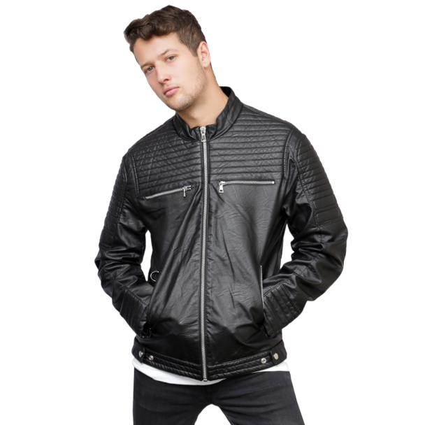 Chaqueta Ecocuero Negro