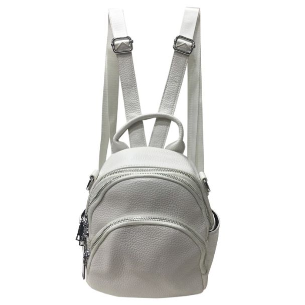 Mochila Cuero Blanco