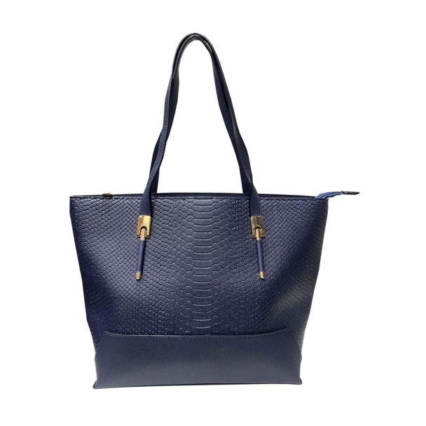 Cartera Cuero Ecológica Azul