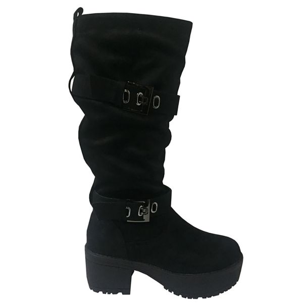 Bota Gamuza Ecológica Negro