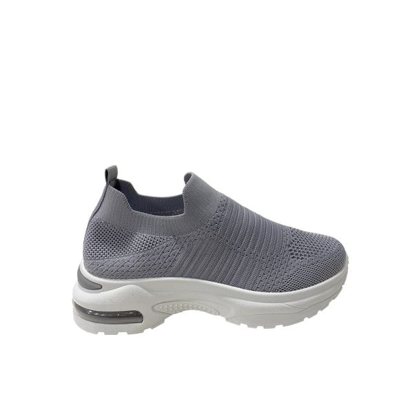 Zapatilla Tela Gris