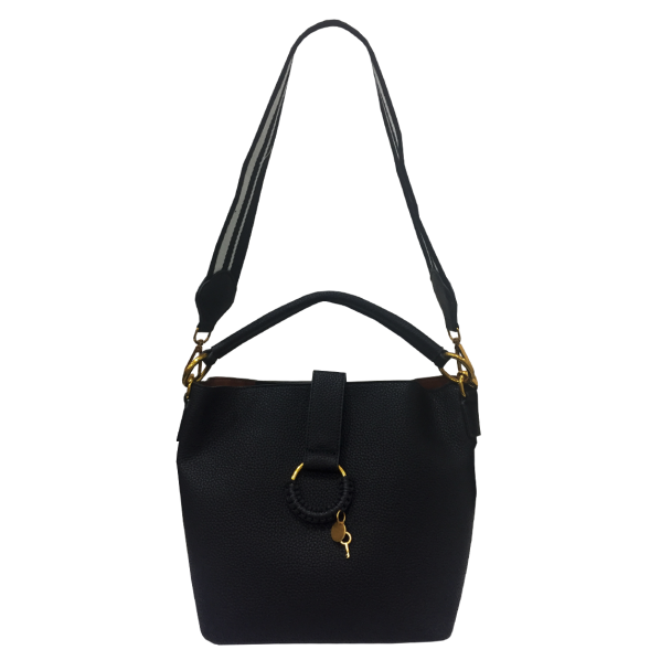 Cartera Cuero Ecológica Negro