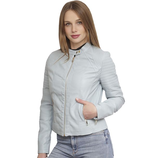 Chaqueta Ecocuero Celeste