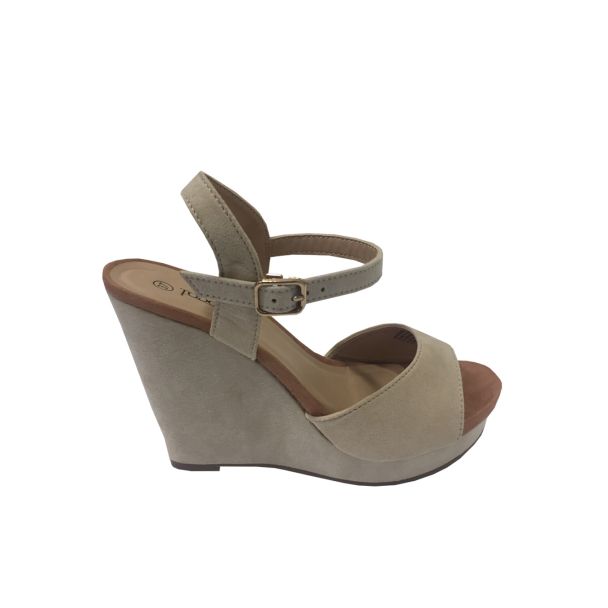 Sandalia Gamuza Ecológica Beige
