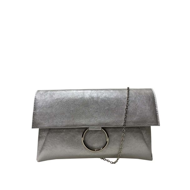 Cartera Cuero Ecológica Plata