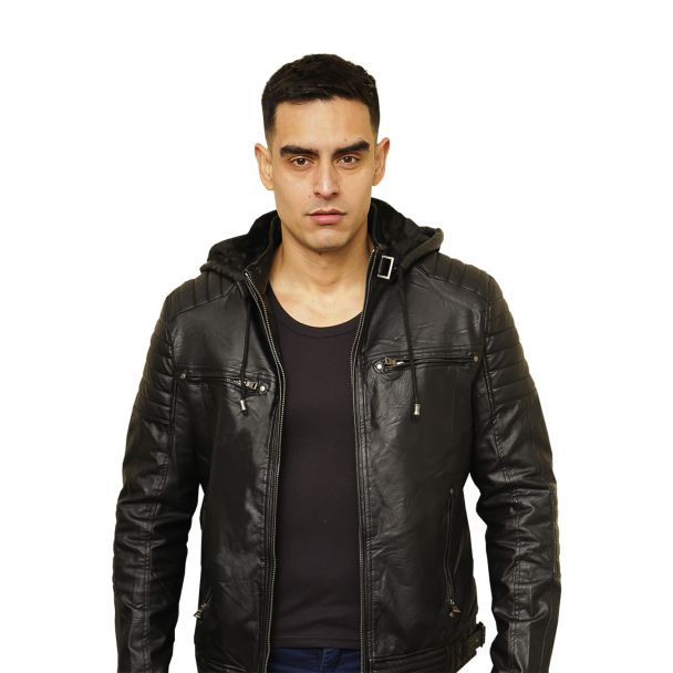 Chaqueta Ecocuero Negro