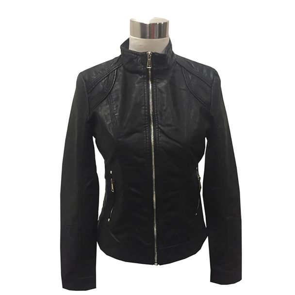 Chaqueta Cuero Negro