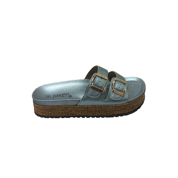 Sandalia Ecocuero Celeste