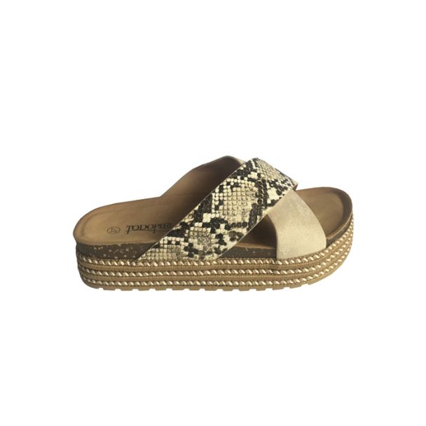 Sandalia Ecocuero Beige