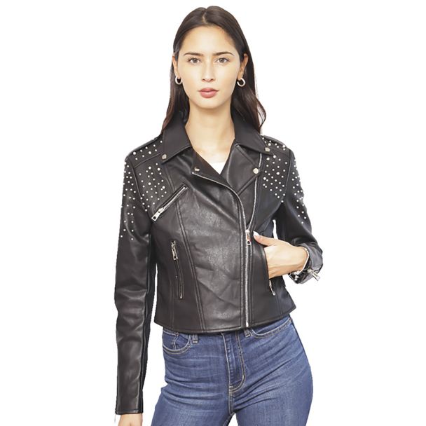 Chaqueta Ecocuero Negro
