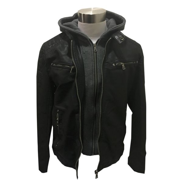 Chaqueta Ecocuero Negro