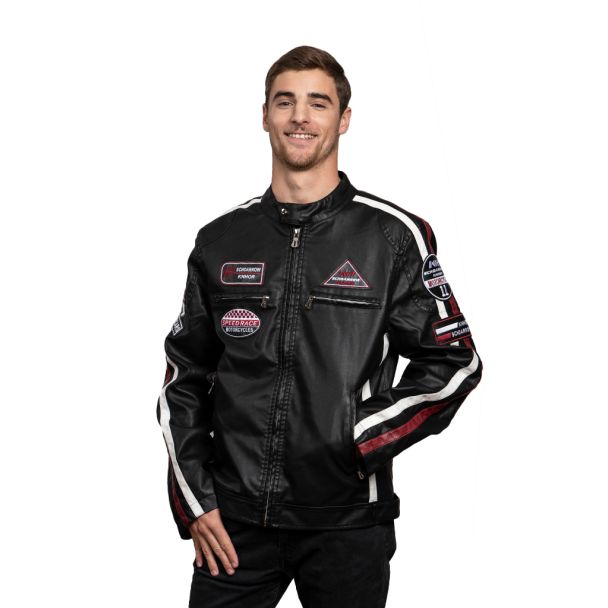 Chaqueta Ecocuero Negro