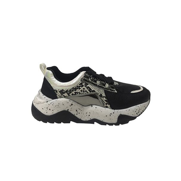 Zapatilla Ecocuero Negro