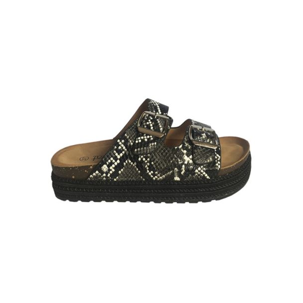 Sandalia Ecocuero Snake Black