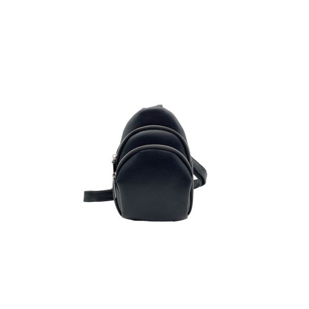 Bandolera Ecocuero Negro CRU36