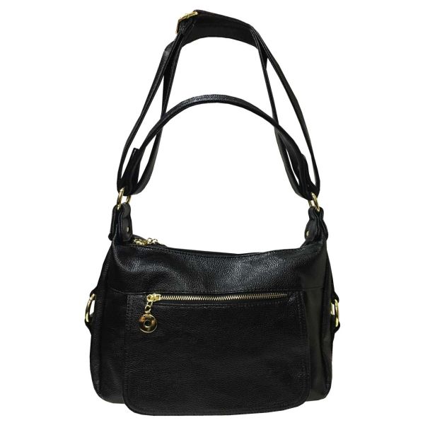 Cartera Cuero Ecológica Negro