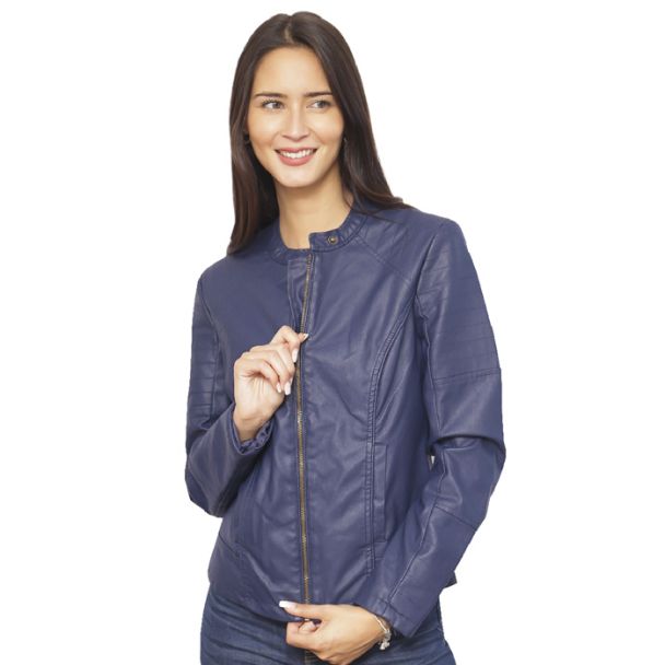 Chaqueta Ecocuero Navy