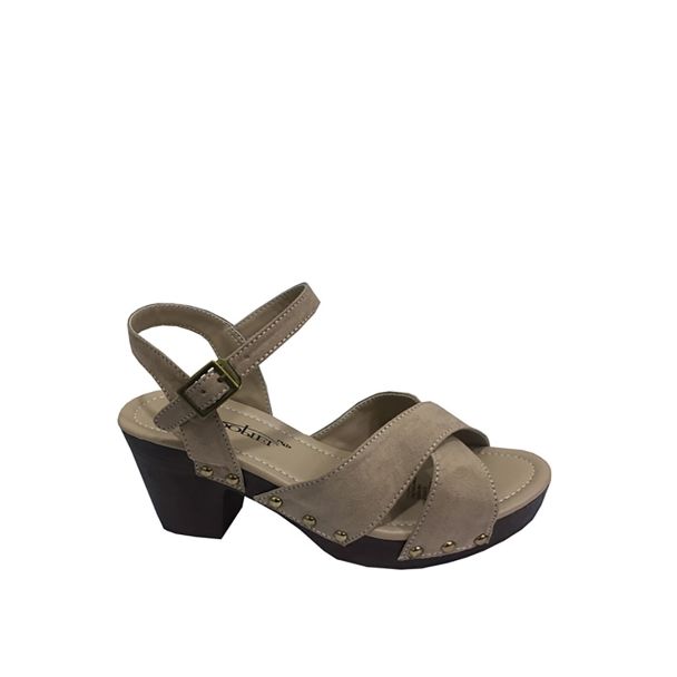 Sandalia Gamuza Ecológica Beige