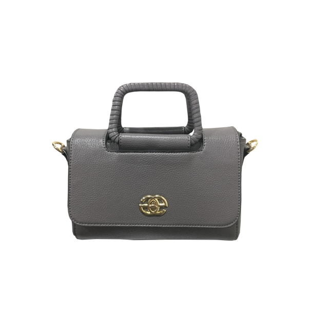 Cartera Cuero Ecológica Gris
