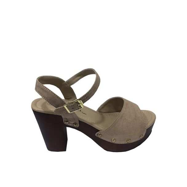 Sandalia Gamuza Ecológica Beige