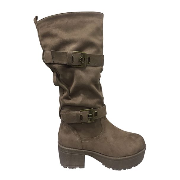 Bota Gamuza Ecológica Beige