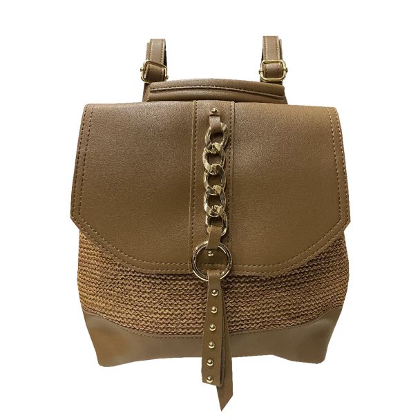 Mochila Cuero Ecológica Camel
