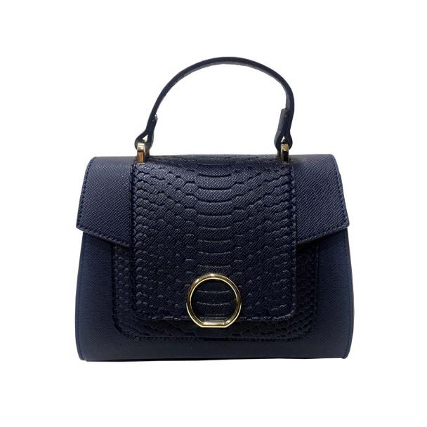 Cartera Cuero Ecológica Azul