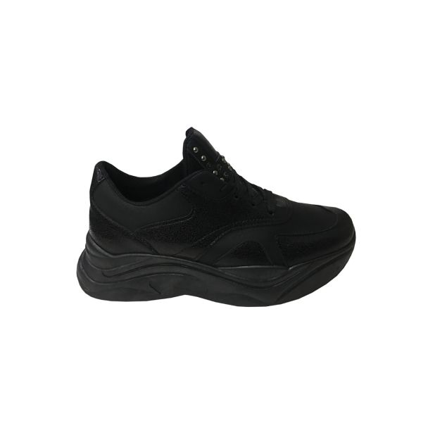 Zapatilla Ecocuero Negro