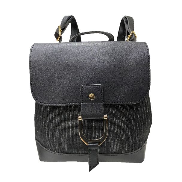 Mochila Cuero Ecológica Negro