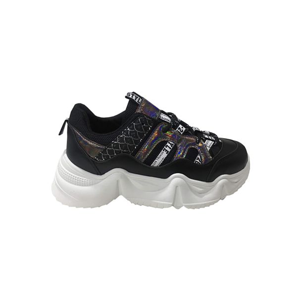 Zapatilla Ecocuero Negro