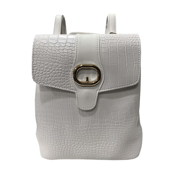 Mochila Cuero Ecológica Blanco