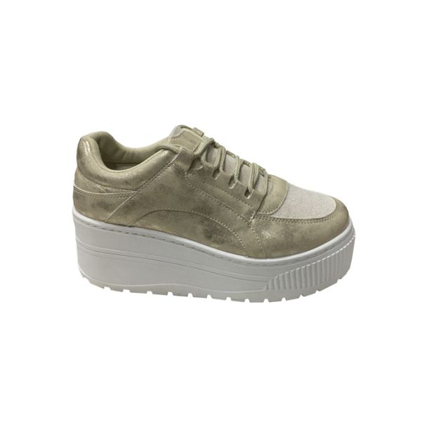 Zapatilla Ecocuero Beige