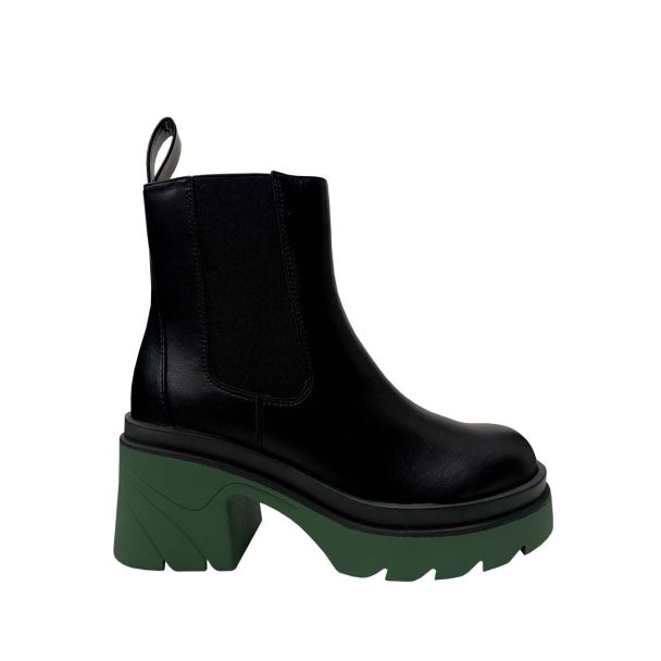 Botín Ecocuero Negro Verde
