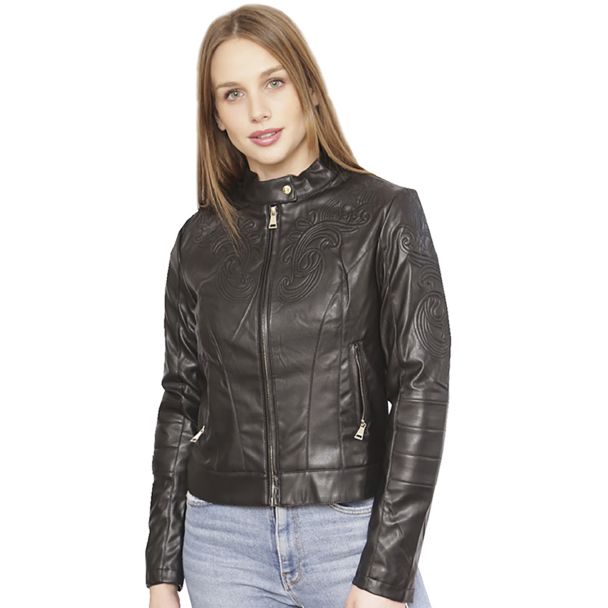 Chaqueta Ecocuero Negro