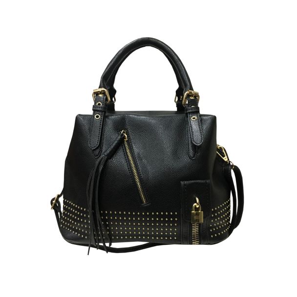Cartera Cuero Ecológica Negro