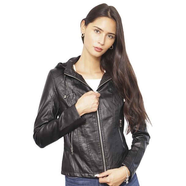 Chaqueta Ecocuero Negro