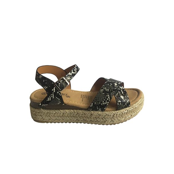 Sandalia Ecocuero Snake Black