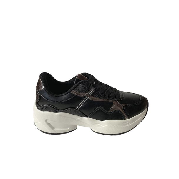 Zapatilla Ecocuero Negro