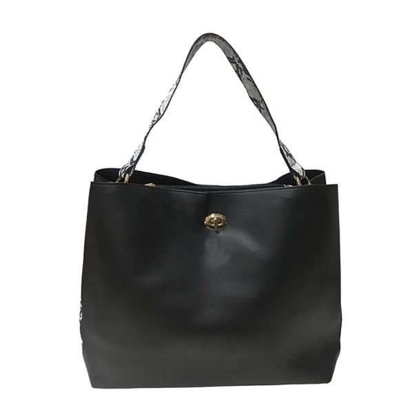 Cartera Cuero Ecológica Negro