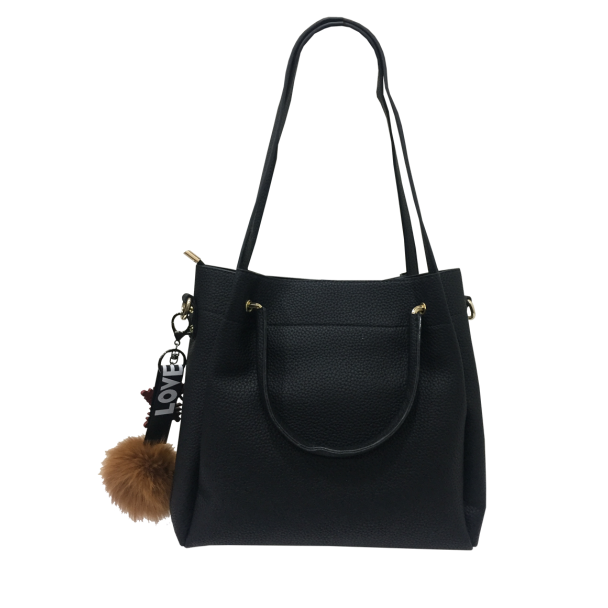 Cartera Cuero Ecológica Negro
