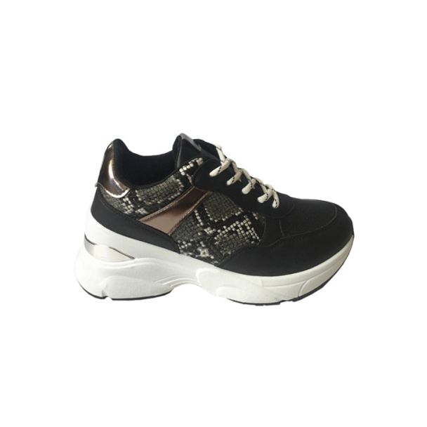 Zapatilla Ecocuero Negro