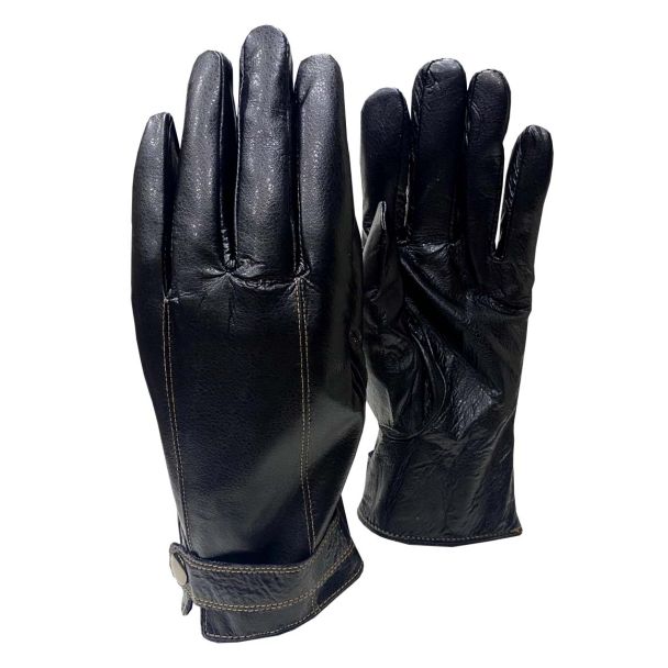 Guantes Cuero Hombre Negro