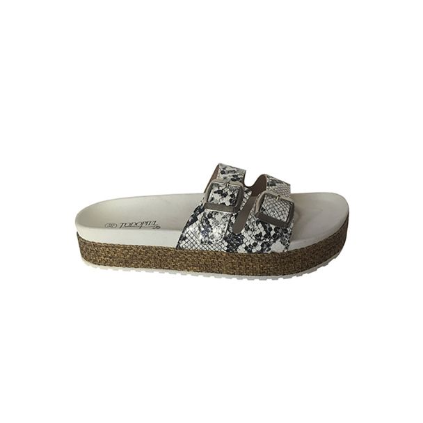 Sandalia Ecocuero Snake White