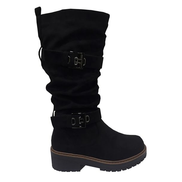 Bota Gamuza Ecológica Negro
